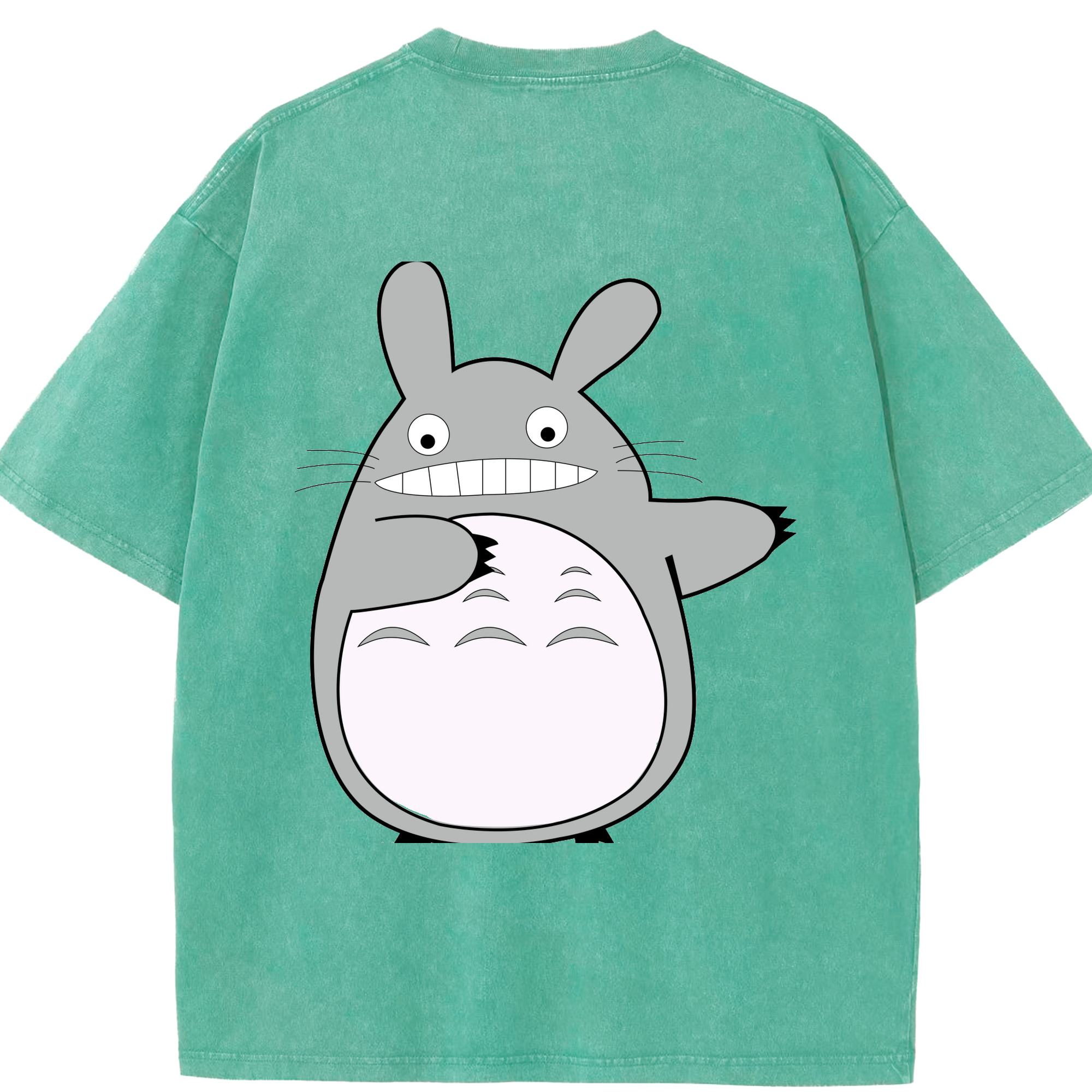 （画像用） となりのトトロ 草壁メイ 草壁サツキ My Neighbor Totoro Satsuki Kusakabe Mei Kusakabe 綿100% ヴィンテージ風 半袖Tシャツ（背面プリント）